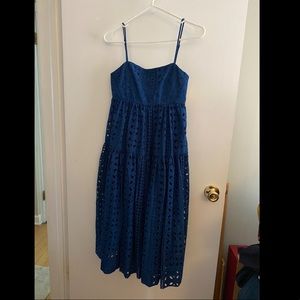 J. Crew sz 00 Tie-back tiered dress in eyelet NWOT